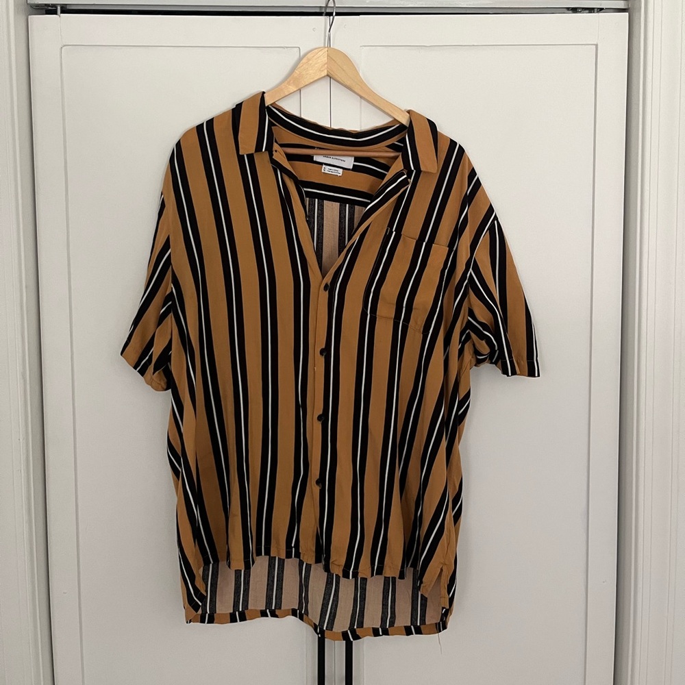 Yellow/Black Striped Button Down - image 2